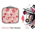 thumbnail image 6 of FORMRS Travel Makeup Bag Large Capacity Train Case Cosmetic Organizer with Adjustable Dividers, Bunnies and Hearts, 6 of 8