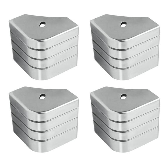 4 Pieces Pontoon Corner Cap Aluminum Deck Protector Heavy Duty Rust Resistant for Boat Dock Marine