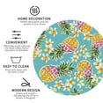 thumbnail image 4 of Bingfone Vintage Cute Pineapples Leather Drinks Coasters with Set of 6,Suitable for Home Kitchen,Coffee Cup Coasters Home Gift, 4 of 9