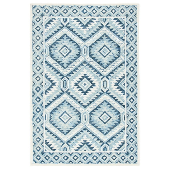 SAFAVIEH Metro Dederick Medallion Area Rug, Blue/Ivory, 3' x 5'