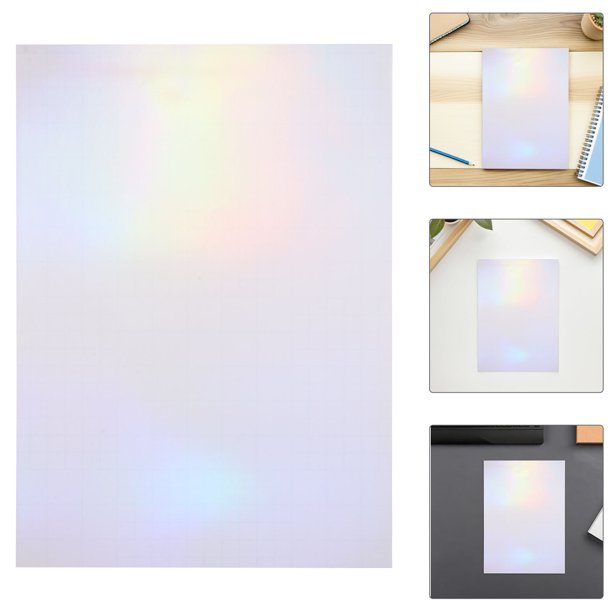 unbranded Hojas Laminadas Transparentes Con Adhesivo Y Holográfico Para Decorar Tarjetas Y Álbumes