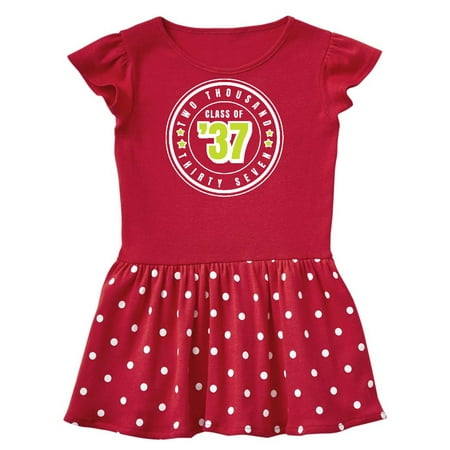 

Inktastic Class of 2037 in White Circle with Stars Gift Toddler Girl Dress