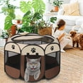 thumbnail image 2 of Msgweeeg Kittens Bed Cats House Octagonal Pet Fence Pet Tent Cloth Scratch Foldable Dog Cage Dog Delivery Room Dog, 2 of 7
