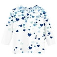 thumbnail image 4 of Xdegoge Girls Valentines Shirt 3/4 Sleeve Crew Neck Pullover Tops Toddler Heart Printed Fashion Tops Y2K Streetwear Tee Shirts, 4 of 5