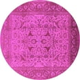 thumbnail image 1 of Ahgly Company Indoor Round Oriental Pink Industrial Area Rugs, 5' Round, 1 of 4