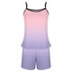 thumbnail image 3 of Sexy Pijama Conjunto para las Mujeres Gradiente Eslinga sin Mangas Tanque Empalme Pantalones Cortos Casual Pijamas Conjunto, Poliéster, 3 of 5