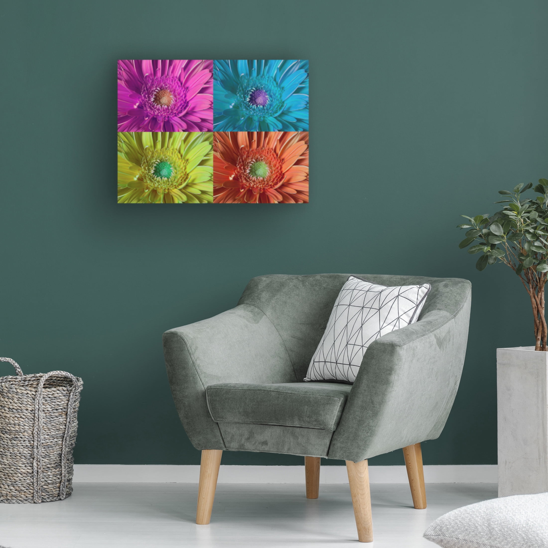 Canvas Wall Art - Lori Hutchison 'Chryst-Mum' Wall Art for Living Room, Bedroom, or Office Décor by Trademark Fine Art - 19 x 14 Inches