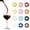B, variant on 12pc Silicone Drink Identifier Clips For Parties Efficient Nonslip Glass Markers With Multiple Color