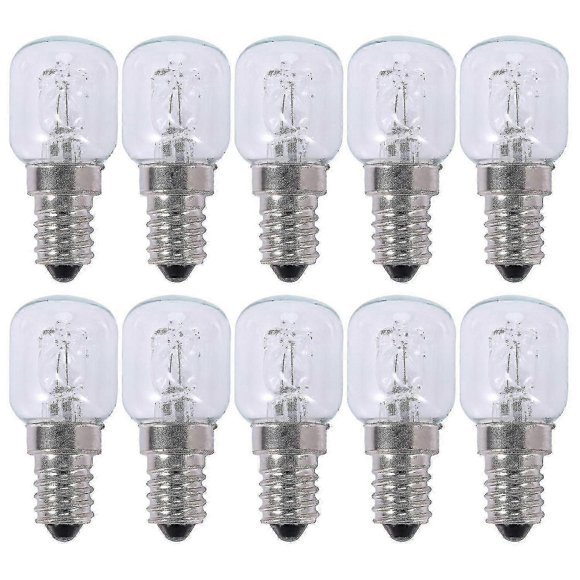 10x E14 High Temperature Bulb 500 Degrees 25w Halogen Bubble Bulb
