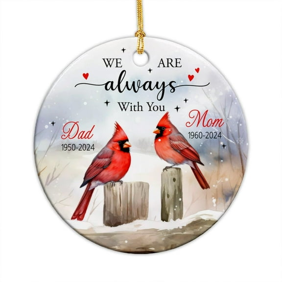 Loss Dad Mom Ornament Christmas, Those We Love Don't Go Away They Fly Beside Us Every Day Ornament, Memorial Gifts, Personalized Name Remembrance Ornament, Custom Sympathy Ceramic Ornament Decor 0fh