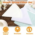 thumbnail image 3 of 12PCS Maple Syrup Filter Set, 2PCS Heavy Duty Maple Filter and 10PCS Pre-Filters for Maples Syrup Filtration, Reusable Non Woven Oil Strainer, Premium Cones Coffee Filter for Home Kitchen Cafes, 3 of 3