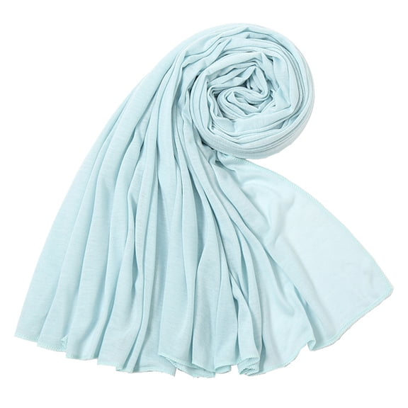 Willtoo Woman Soft Scarf Shawl Plain Cotton Jersey Scarves Turban Women Long Shawls Heads Wrap Headsband