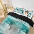 thumbnail image 3 of Homewish Watercolor Grid Bedding,Abstract Artwork Duvet Cover Full,Blue,Black Reversible,3 Pieces,1 Duvet Cover and 2 Pillowcases, 3 of 6