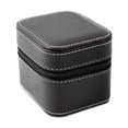 thumbnail image 1 of Caja de almacenamiento para relojes, vitrina para relojes de pulsera, regalo, reloj de lujo compacto de cuero PU Negro, 1 of 8