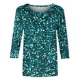 thumbnail image 4 of Women Blouse 3/4 Sleeve Petite, Women Blouses Elegant Casual XL Short Sleeve Tunic Tops for Women 3Xl Dressy Summer Tops for Women Over 50 Warehouse Today Shipping, 4 of 5