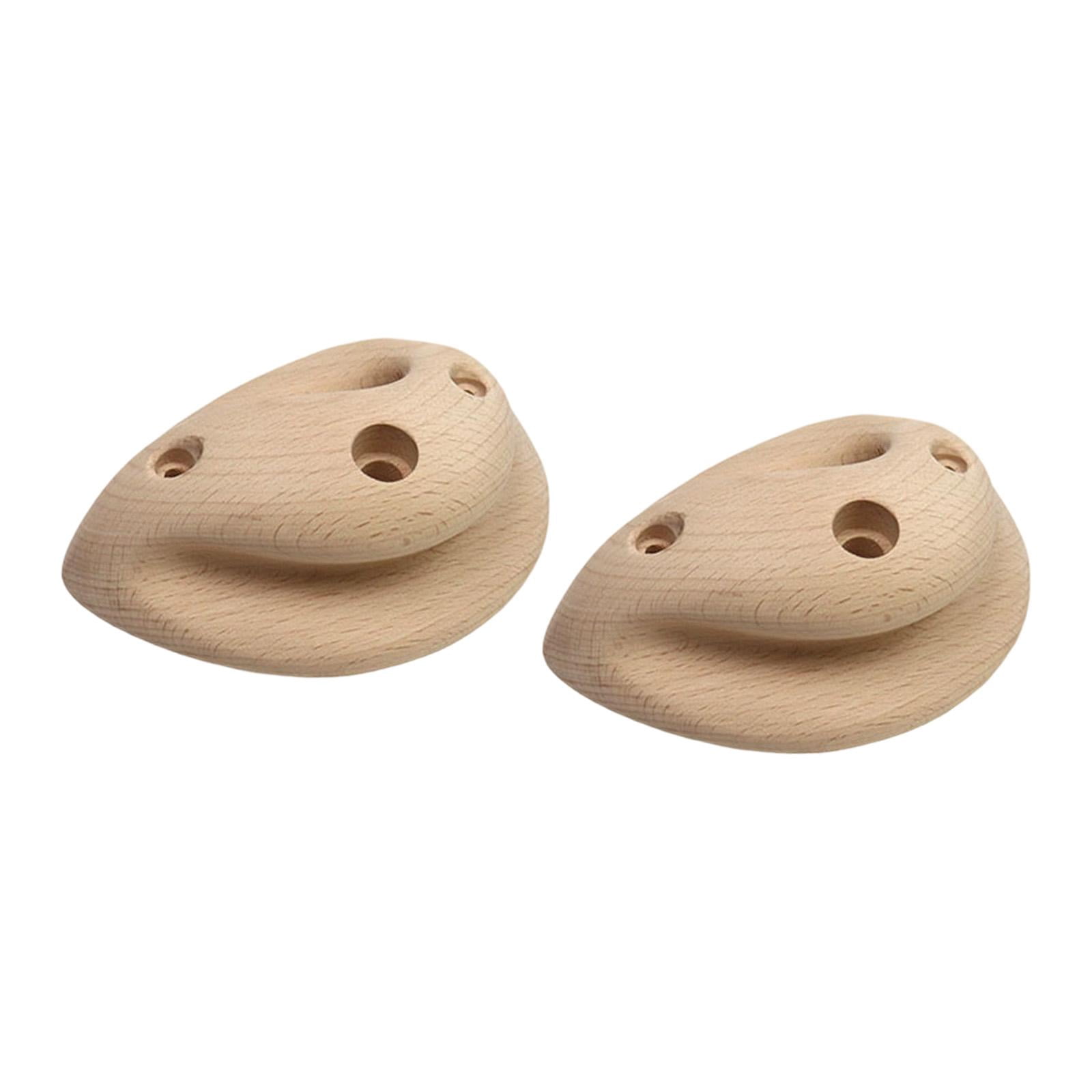 Wswqop 2 Pieces Rock Climbing Holds Climbing Wall Grips Upper Body Workouts Fingerboard