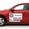 thumbnail image 1 of Brake Check Specialist Car Magnet Sign by DC | Flexible Car Magnetic Sheets with Adhesive Backing | 12"x18" Bumper Magnet Sticker for Vehicles, Trucks & Business Advertising Signs 2 PC | USA Made, 1 of 7
