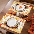 thumbnail image 5 of SUNOLIFE Fall Pumpkins Placemats Set of 4,Autumn Thanksgiving Party Table Decorations 12x18 inch, 5 of 7