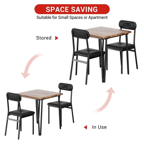 Ensemble de Table à Manger, Table de Cuisine Pliante avec 4 chaises de Salle à Manger, Table à abattant en Bois Massif avec 1 tiroir, pour Meubles de Cuisine de Salle à Ensemble de Table à Manger, Table de Cuisine Pliante avec 4 chaises de Salle à Manger, Table à abattant en Bois Massif avec 1 tiroir, pour Meubles de Cuisine de Salle à