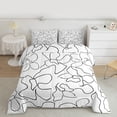 thumbnail image 2 of jejeloiu Abstract Waves Stripes Twin Comforter Sets,Black White Bedding Set For Teens Kids Reversible 2-Piece, 2 of 8