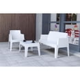 thumbnail image 2 of Compamia Box Resin Patio Coffee Table in White, 2 of 7