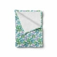 thumbnail image 2 of Leaves Soft Flannel Fleece Throw Blanket, Composition of Foliage Detailed Arrangement with Ornate Nature Illustration, Cozy Plush for Indoor and Outdoor Use, 70" x 90", Green Blue White, by Ambesonne, 2 of 6