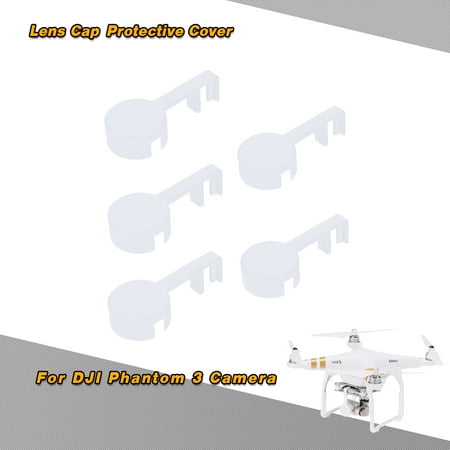 5Pcs Advanced White Lens Cap Protective Cover for DJI Phantom 3 Advanced/Professional FPV Quadcopter