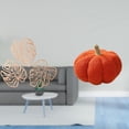 thumbnail image 2 of Adorno de pared de calabaza y palmera tropical de la selva, cojín de sofá con forma de hoja de madera, adorno decorativo para cama, baño, TV, dormitor, 2 of 8