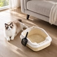 thumbnail image 6 of Semi-Enclosed High-Walled Cat Litter Box with Scoop (Anti-Scatter Design), 6 of 7