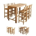 thumbnail image 7 of vidaXL Solid Acacia Wood Bar Table and Chair Set 3/5/7 Piece Kitchen Furniture, 7 of 7