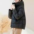 thumbnail image 5 of YueHuiYing Womens Hooded Quilted Jacket Mid-Length Padded Warm Winter Coat Outerwear, 5 of 6
