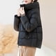 thumbnail image 5 of Ailaofu Women's Winter Solid Color Hooded Long Sleeve Warm Zipper Mid-length Cotton Jacket, 5 of 6