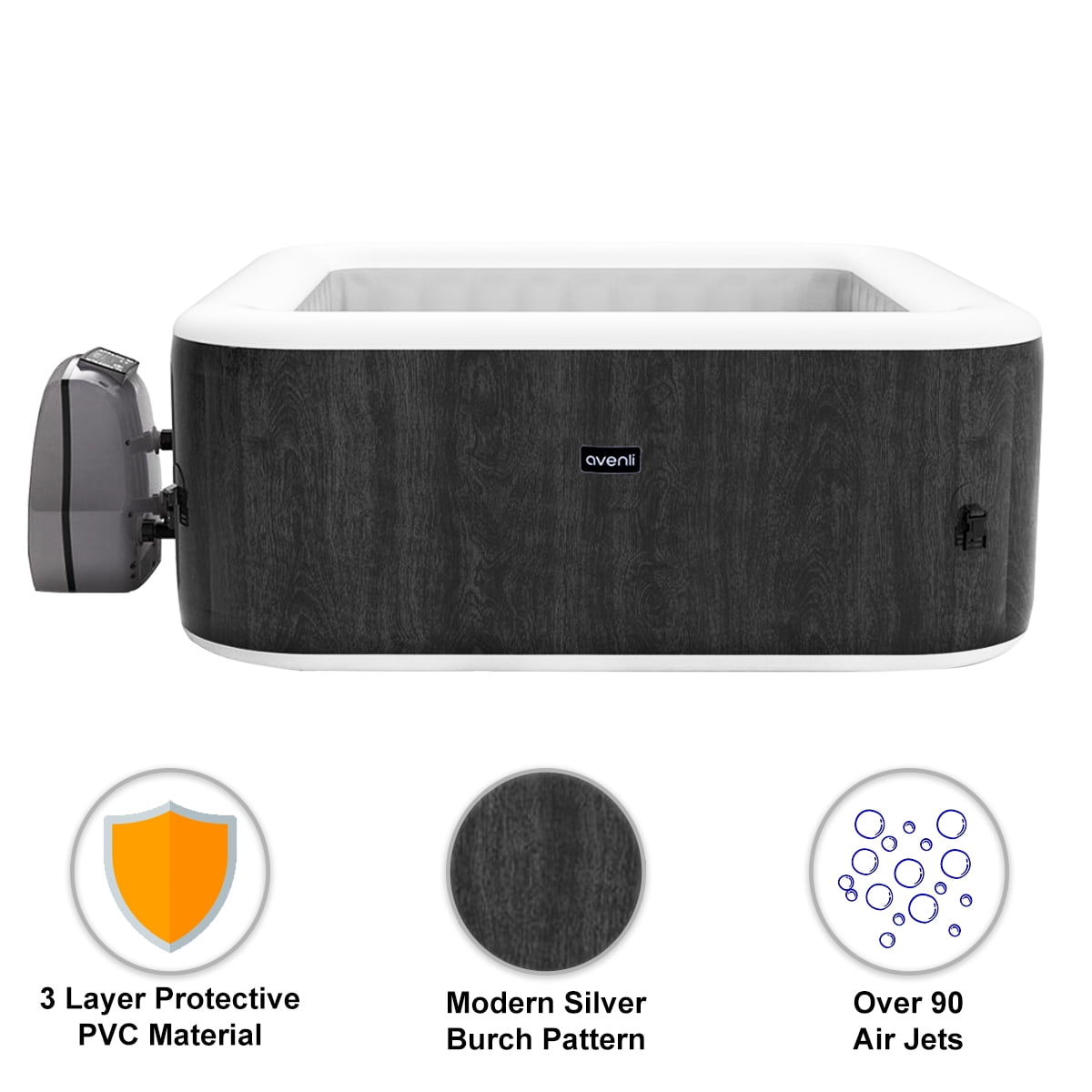 Avenli 4-Person Jacuzzi Hot Tub, Air Inflatable with Jets, 58