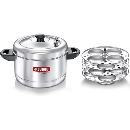 Judge by Prestige Stainless Steel Idli Cooker with 4 Plates