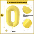 thumbnail image 2 of Globo de foil número 0 amarillo Yeodong de 102 cm, 2 of 7