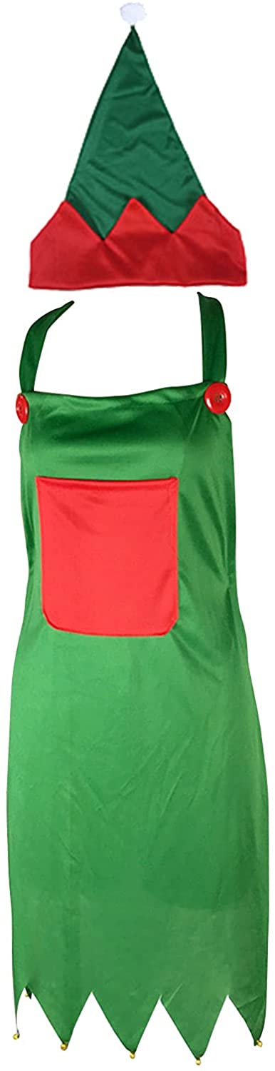 Red Apron, Christmas Elf Apron 