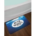 thumbnail image 2 of Saying Bath Mat, Simple Monochrome Ink Brush Written Home is Where the Waves Crash Text, Plush Bathroom Decor Mat with Non Slip Backing, 29.5" X 17.5", Charcoal Grey and White, by Ambesonne, 2 of 2