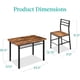 thumbnail image 2 of Songqin 5-Piece Modern Dining Set W/Steel Frame, Space Saving Rectangular Kitchen Table W/ 4 Matching Chairs & Storage Rack for Apartments, Kitchens & Dining Rooms - Medium Brown/Black, 2 of 14