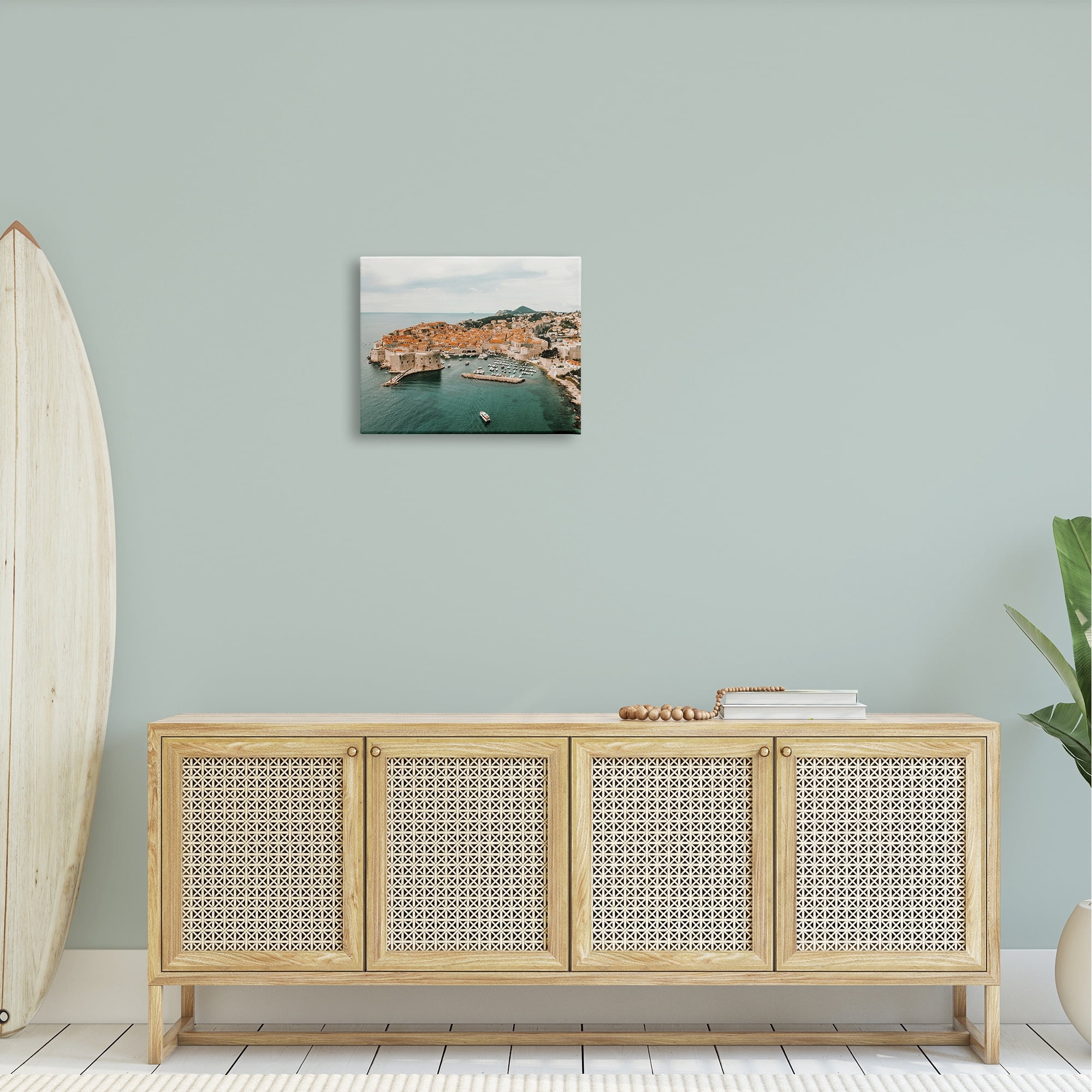 Stupell Seaside Port Town Architecture Landscape Photography Gallery Wrapped Canvas Print Wall Art