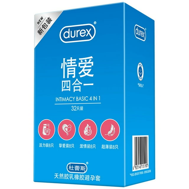 Erotic 4-In-1 Condoms Preservativos Ultrafinos para Hombres Tienda de Productos Sexuales