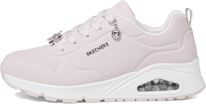 Skechers Uno Gen1 - Trendy Jewls Sneakers for Girls, Lace Up Athletic Shoes Memory Foam Air-Cooled Cushion Airbag Midsole Durable Traction Outsole