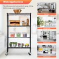 thumbnail image 3 of YRLLENSDAN 4 Tier Metal Shelving Units for Home, 1400 lbs Capacity Storage Shelves for Kitchen 35.6"L x 14"W x 61.8"H Heavy Duty Wire Shelving Rack Garage with Wheels for Pantry Closet Laundry, 3 of 6