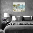 thumbnail image 6 of Beach Bicycle Pictures Wall Art Ocean Coastal Nautical Bathroom Decor Turtle Bike Lavender Seashell Canvas Paiting Teal Beach Framed Artwork for Bathroom Bedroom Living Room 16 X 12 in, 6 of 6