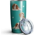 thumbnail image 1 of King Charles Cavalier Design Tumbler Stainless Steel Insulated Travel Coffee Cups with Lid and Straw,Ideal Memorial Gift for Dog Dad/Mom,20oz, 1 of 5