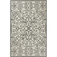 thumbnail image 1 of HomeRoots 353312 2 ft. x 3 ft. UV-Treated Polypropylene Ivory & Grey Area Rug, 1 of 1