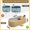 thumbnail image 4 of ManyFun  59" Upgraded Foldable Bathtub with Cover,Large Bath Tub for 2 People,Hot Ice Bath,Yellow, 4 of 9