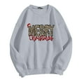 thumbnail image 4 of IWRICH Women's Merry Christmas Oversized Pullover Sweatshirt Lightweight Holiday Xmas Tee Shirts 5-Grey S, 4 of 4