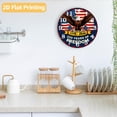 thumbnail image 4 of 12 Inch Patriotic Wall Clock, USA 250th Anniversary Wooden Round Wall Clocks with Silent Non-Ticking Quartz Movement, Battery Operated, Art Decor Hanging Clock for Kitchen, Bedroom, Living Room, 4 of 9