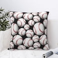 thumbnail image 4 of Wukai Cute Baseball Premium Polyester Fleece Pillow Covers with Hidden Zipper Closure,Luxuriously Soft and Durable-12"x12", 4 of 7