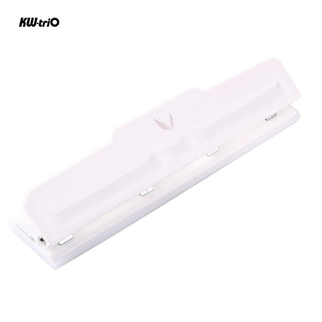 KW-trio Desktop Metal Perforadora ajustable de 4 orificios Papel con capacidad para 10 hojas